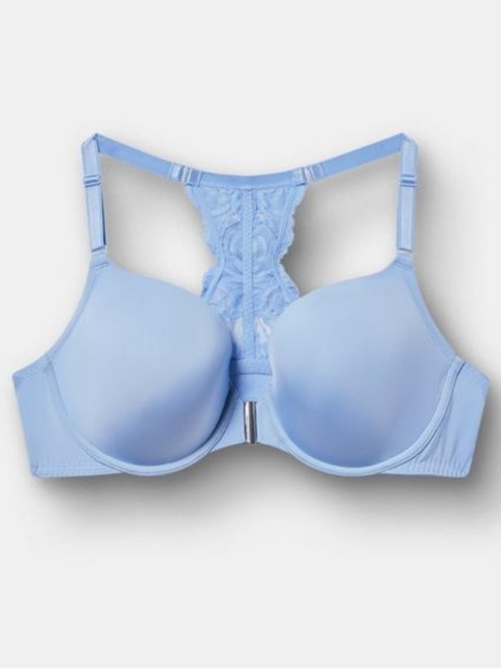 Torrid Perfect T-Shirt Front-Close Racerback Bra – 38D – Hydrangea Blue – NWT